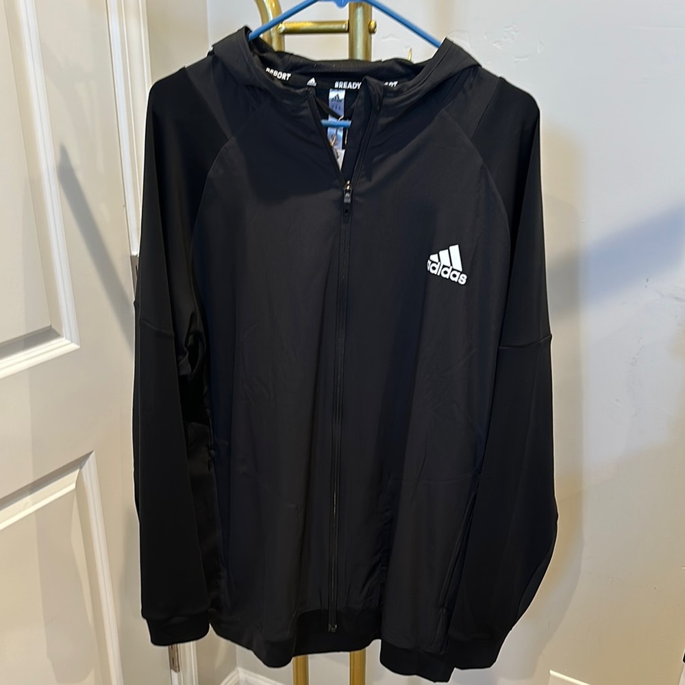 Adidas Men’s Black Full-Zip Light Weight Jacket
